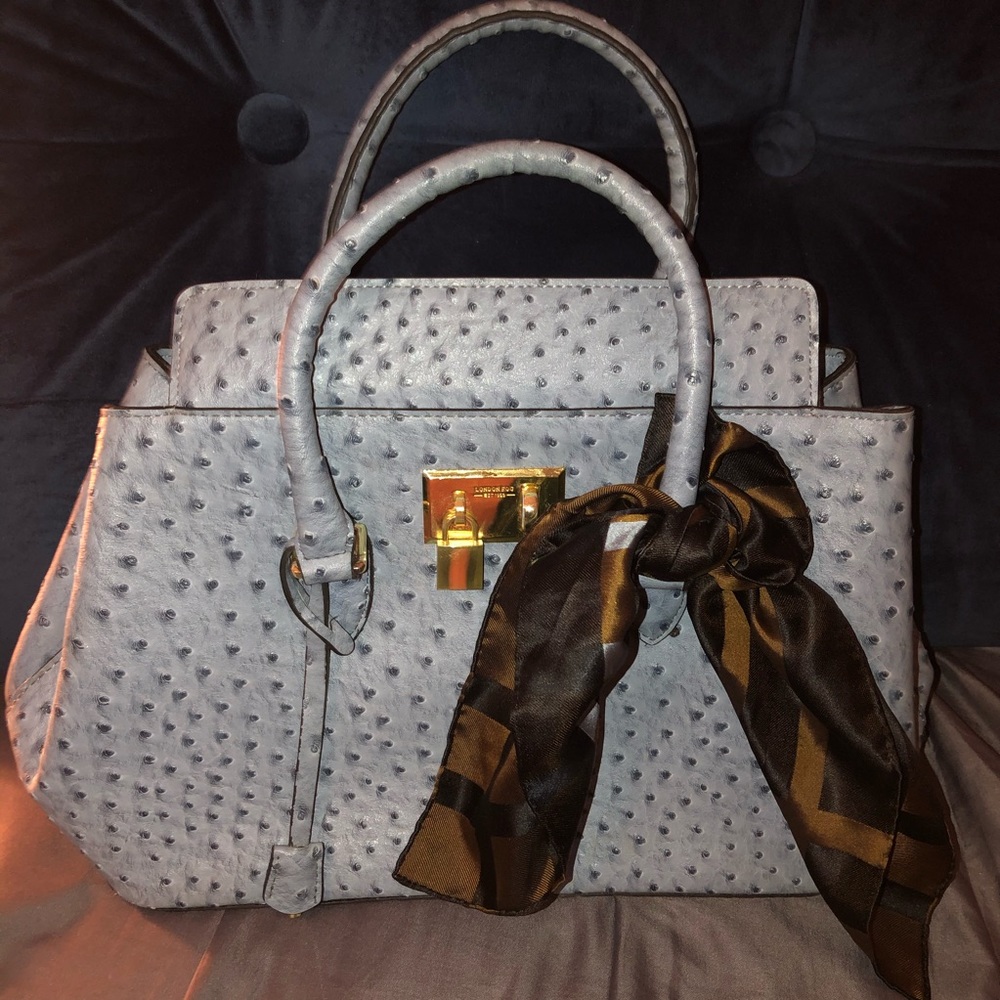 Vintage LONDON FOG ostrich bag